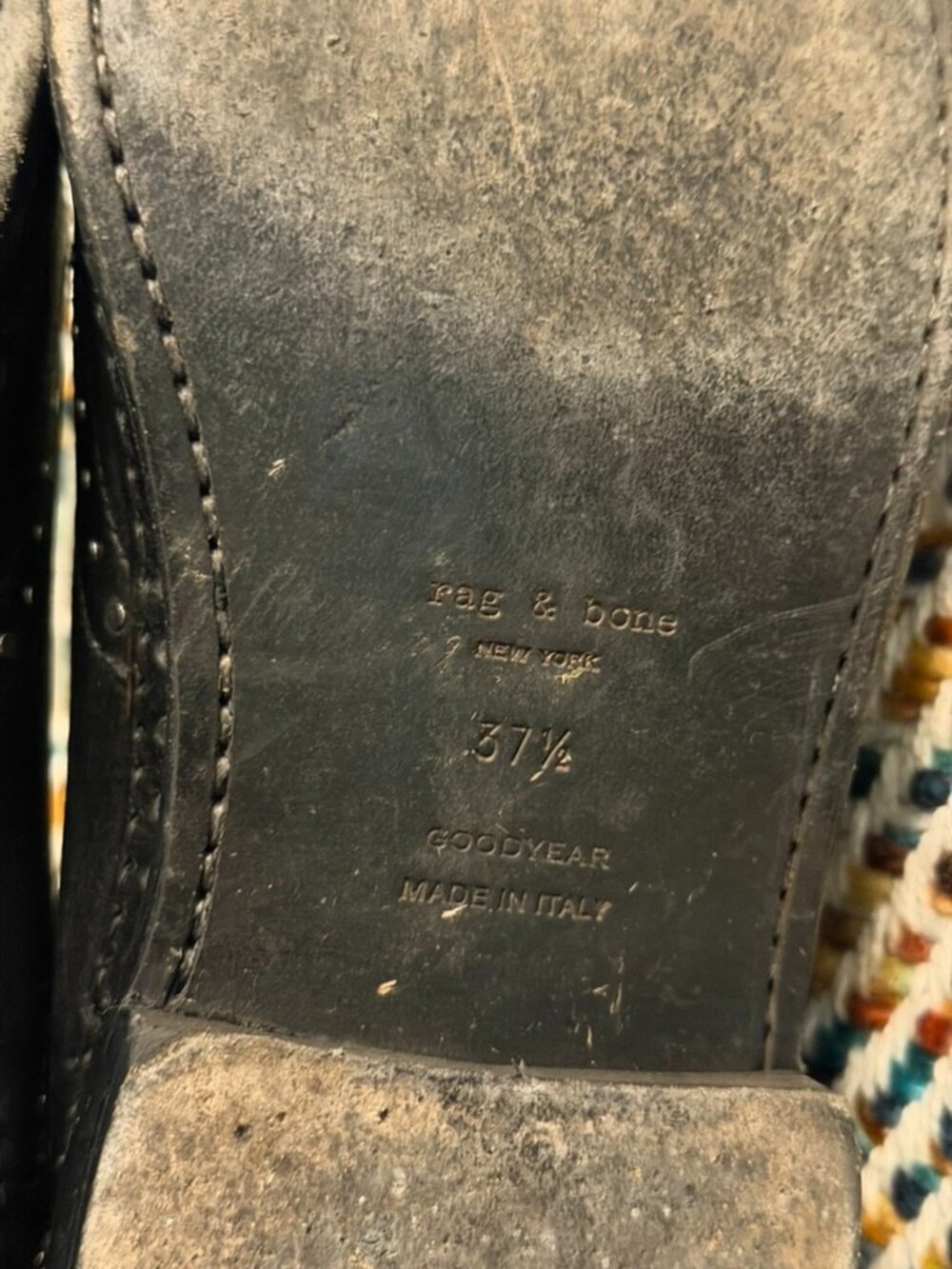 Rag & Bone Benson Chelsea Boots Black Studded Leather Ankle Boots 38 / 7.5 - Picture 12 of 16